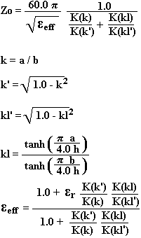 [All formulas for Eeff and Zo calculation]